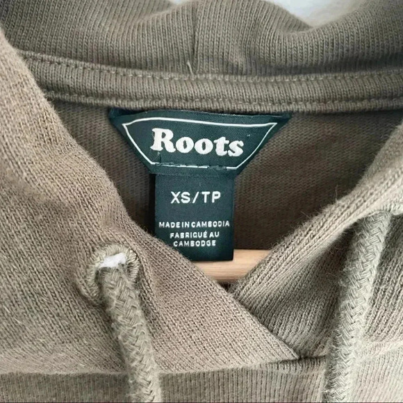Roots | Green Short Sleeve  Fleece Sweatshirt Hoodie Top - Picture 5 of 8